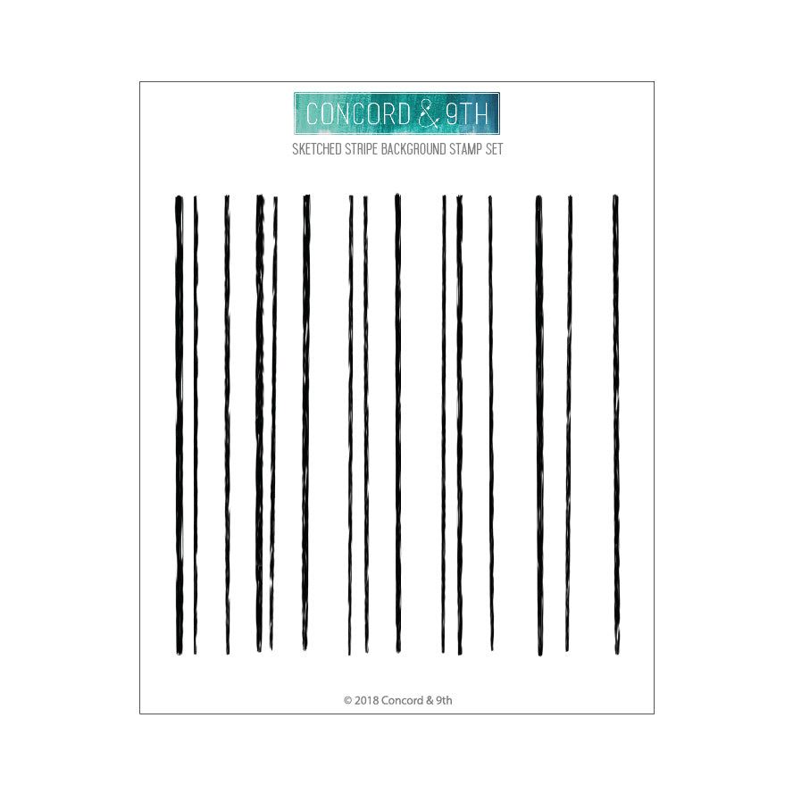 Sello con fondo de rayas esbozadas