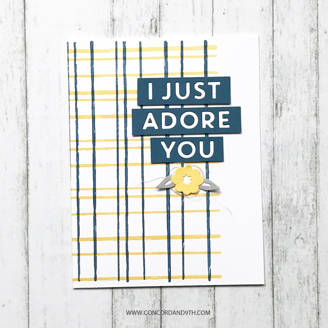 Sello con fondo de rayas esbozadas