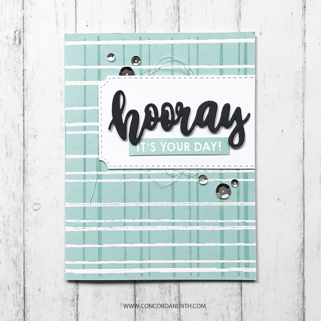 Sello con fondo de rayas esbozadas