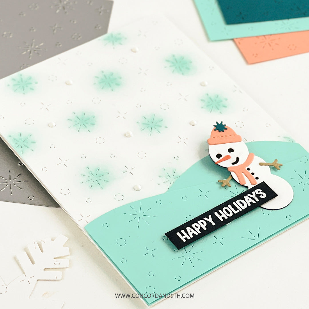 Troquel frontal de tarjeta zSnowfall