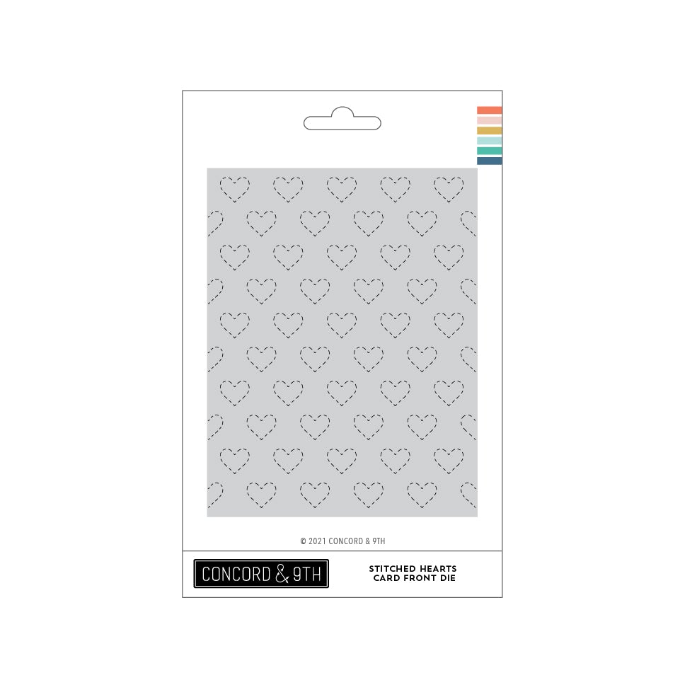 Stitched Hearts Card Front Die WHOLESALE