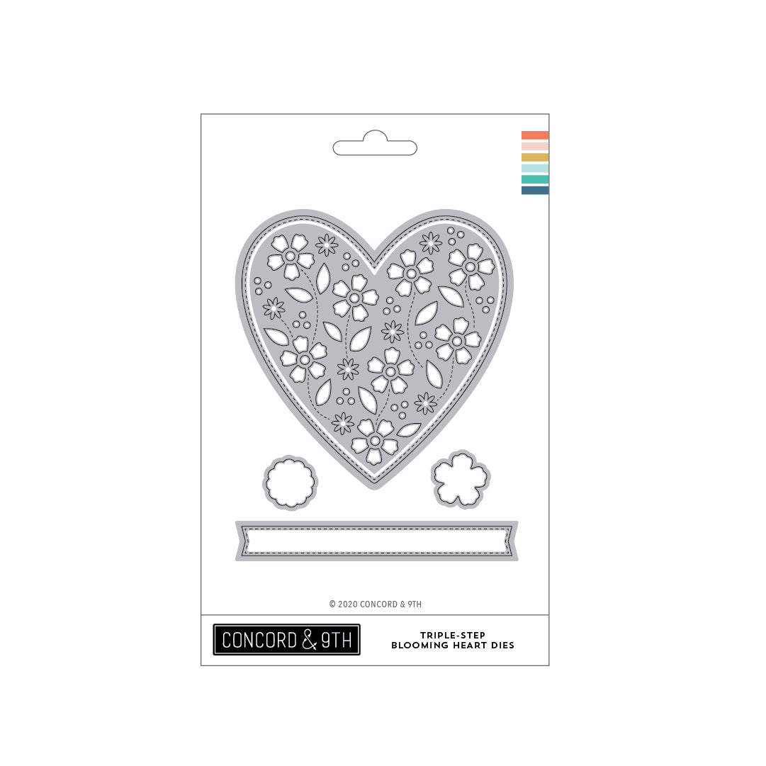 Triple-Step Blooming Heart Dies