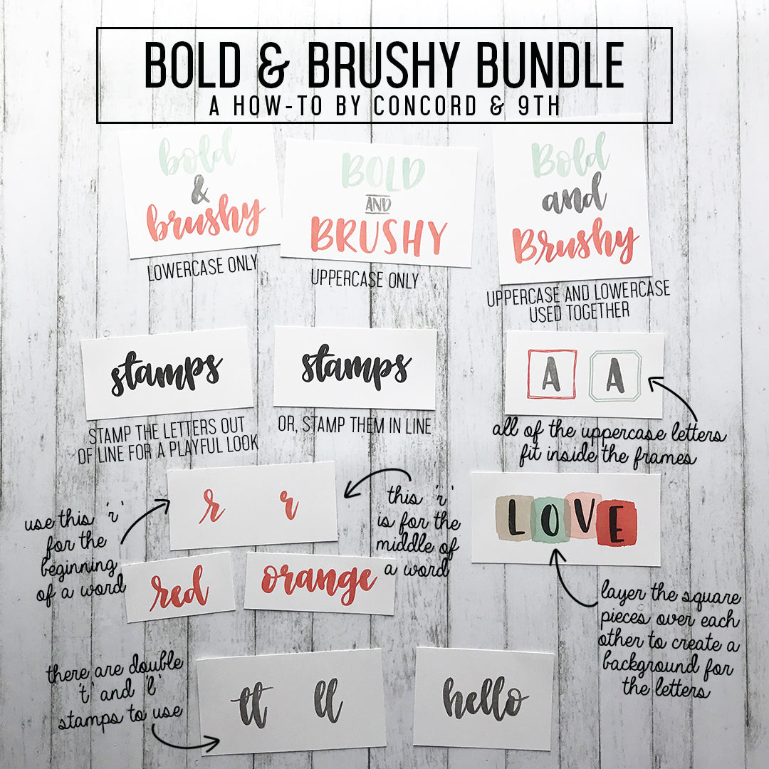 Bold &amp; Brushy Stamp Set