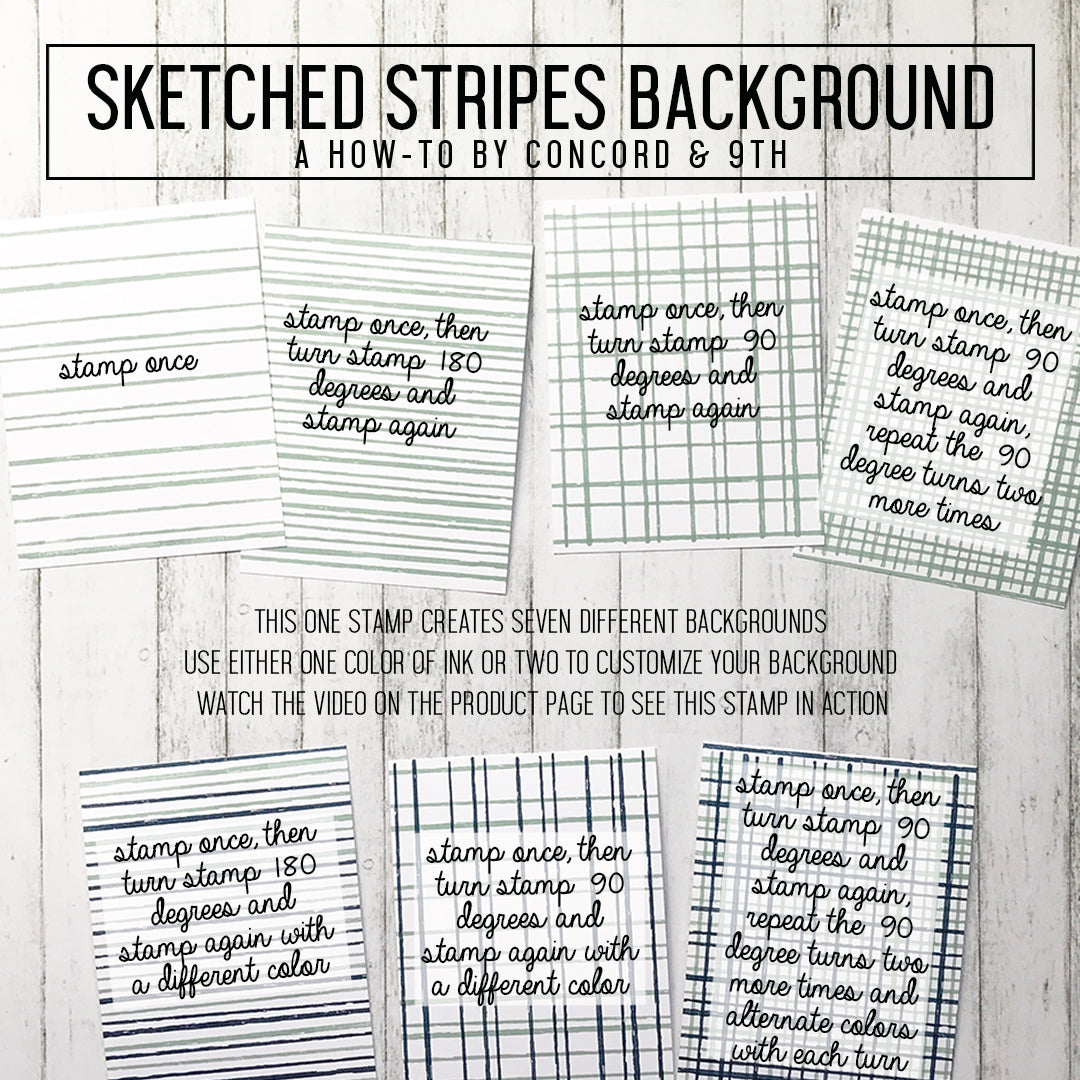 Sketched Stripes Background Stamp